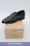 Meermin Men's 114414 Leather Shoes, Black, UK 10.5