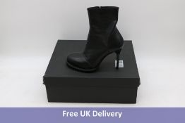 Ann Demeulemeester Women's Vitello Fine Leather High Heeled Ankle Boots, Black, EU 35