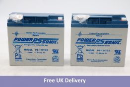Power PS Sonic Rechargeable Battery, 12V, 17 AMP, PS-12170 B x2