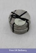 Two Sets West Elm Marble Coasters to include 4x White, 4x Multi Colour