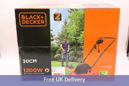 Black and Decker 30cm AC Hover Mower with 10M Power Cord. Box damaged