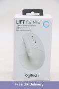 Logitech Lift Vertical Ergonomic Mouse for Mac, Off-White/Pale Grey
