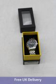 Sekonda 1663 Analogue Classic SS Strap Watch, Silver/Black, Size 41mm