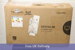 ViewSonic VP2756-4K Premium IPS 4K Ergonomic Monitor, Black, Size 27" Inch