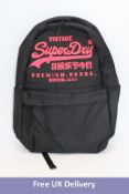 Superdry Heritage Montana Backpack, Black/Red, One Size