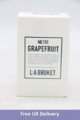 L:A Bruket No. 151 Candle Grapefruit Refreshing & Energising Scented Candle, 260g, Net Wt 9.17oz, Da