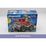 Two Playmobil 9466 City Action Fire Truck with Cable Winch/Foam Cannon