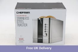 Four Chefman 2 Slice Pop Up Toasters, Stainless Steel