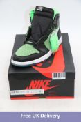 Nike Air Jordan 1 High Zoom Trainers, Black/Green/White, UK 11