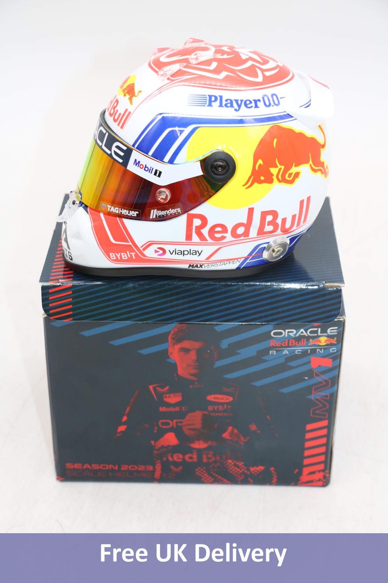 Red Bull Racing 2023 Max Verstappen Mini Helmet, Scale 1:2