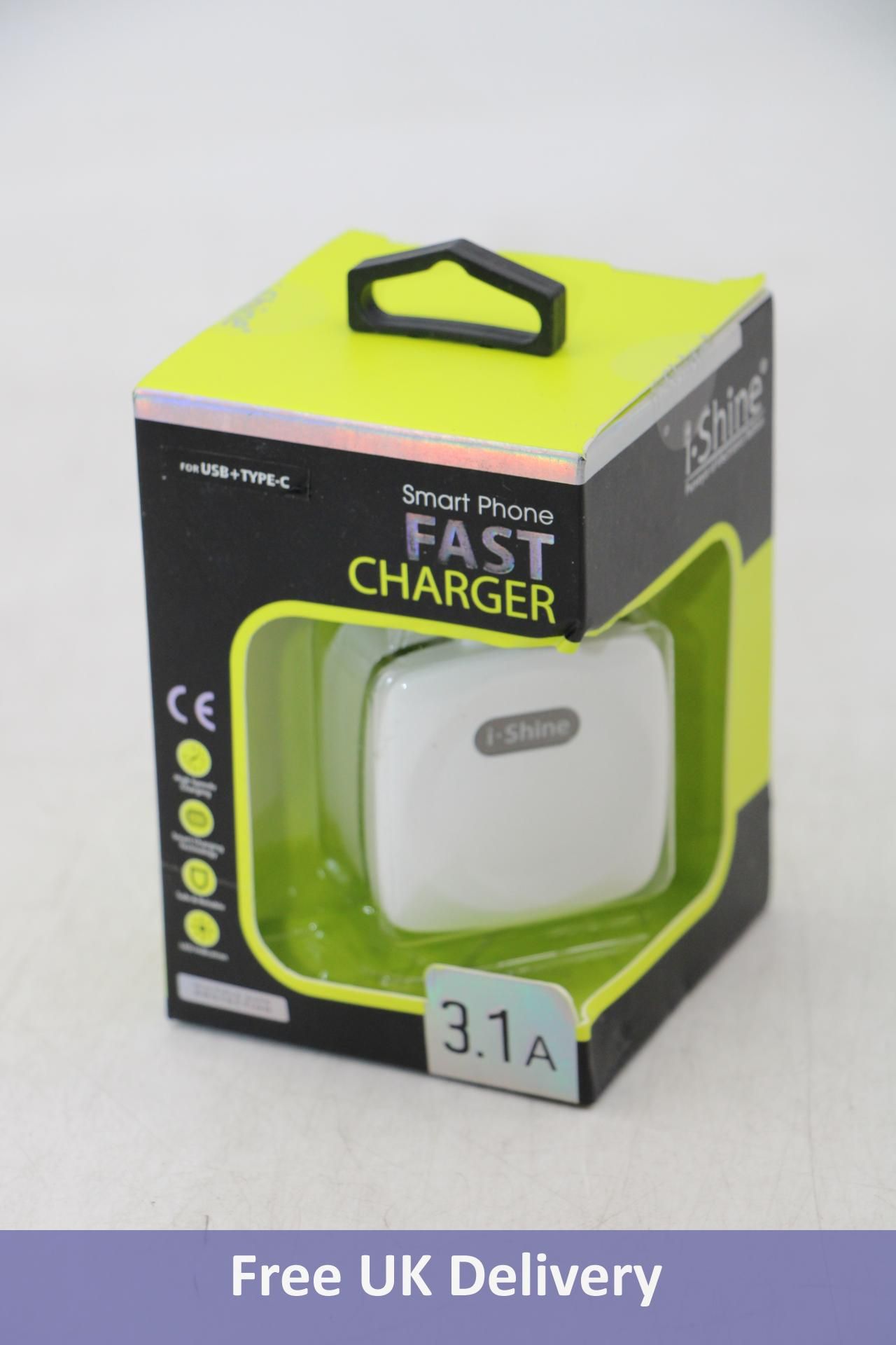 Ten I-Shine USB + Type C Fast Wall Charger, 3.1A, UK Plug