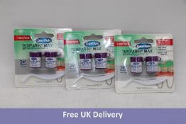 Three packs of DenTek Temparin Max Home Dental Repair Kit, Twin Pack, Expiry Date 10/26