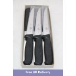 Six Victorinox 6" Boning Knives, Black. OVER 18's ONLY