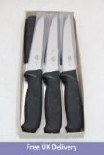 Six Victorinox 6" Boning Knives, Black. OVER 18's ONLY
