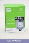 Two Woox R4051 Smart Outdoor Smart Socket, UK Plug, Grey/Black