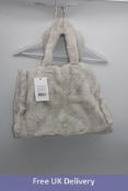 Rino & Pelle Women's Faux Fur Daan Big Shopper Bag, Angora, One Size
