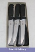 Six Victorinox 6" Boning Knives, Black. OVER 18's ONLY
