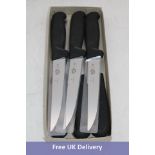 Six Victorinox 6" Boning Knives, Black. OVER 18's ONLY