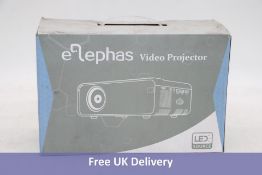 Elephas 2020 WiFi Mini Projector, Black, Compatible with Android/ISO. Box damaged, Not Tested