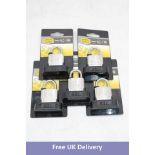 Five Smith & Locke Stainless Steel Cylinder Open Shackle Padlock, 38mm