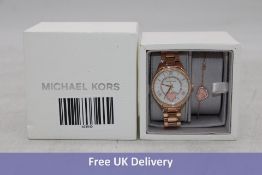 Michal Kors Women's 1038 Set Wristwatch and Bracelet, Rose Gold
