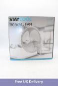 Four StayCool 16"/40cm Wall Fans, White