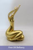 Finesse Decor Elizabeth Sculpture, Large Gold Leaf , 21 Inches Tall