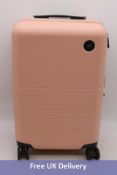 Monos Wheeled Carry-On Suitcase, Light Pink, 22" x 14" x 9", Some slight damage to top