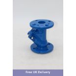 Ductile Iron Flanged Ball Check Valve, Blue