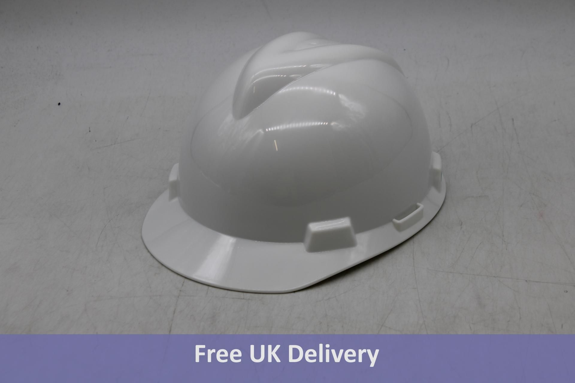 Eighteen MSA Hard Hats, White