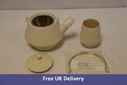 Frustum Unglazed Yamatsu Tea Set to include 10x Tea Cups, 1x Teapot