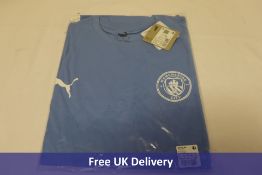 Four Manchester City Men's Essential T-Shirt, Light Blue, Small