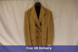 Eleventy Double Breasted Jacket, Camel, Size 48