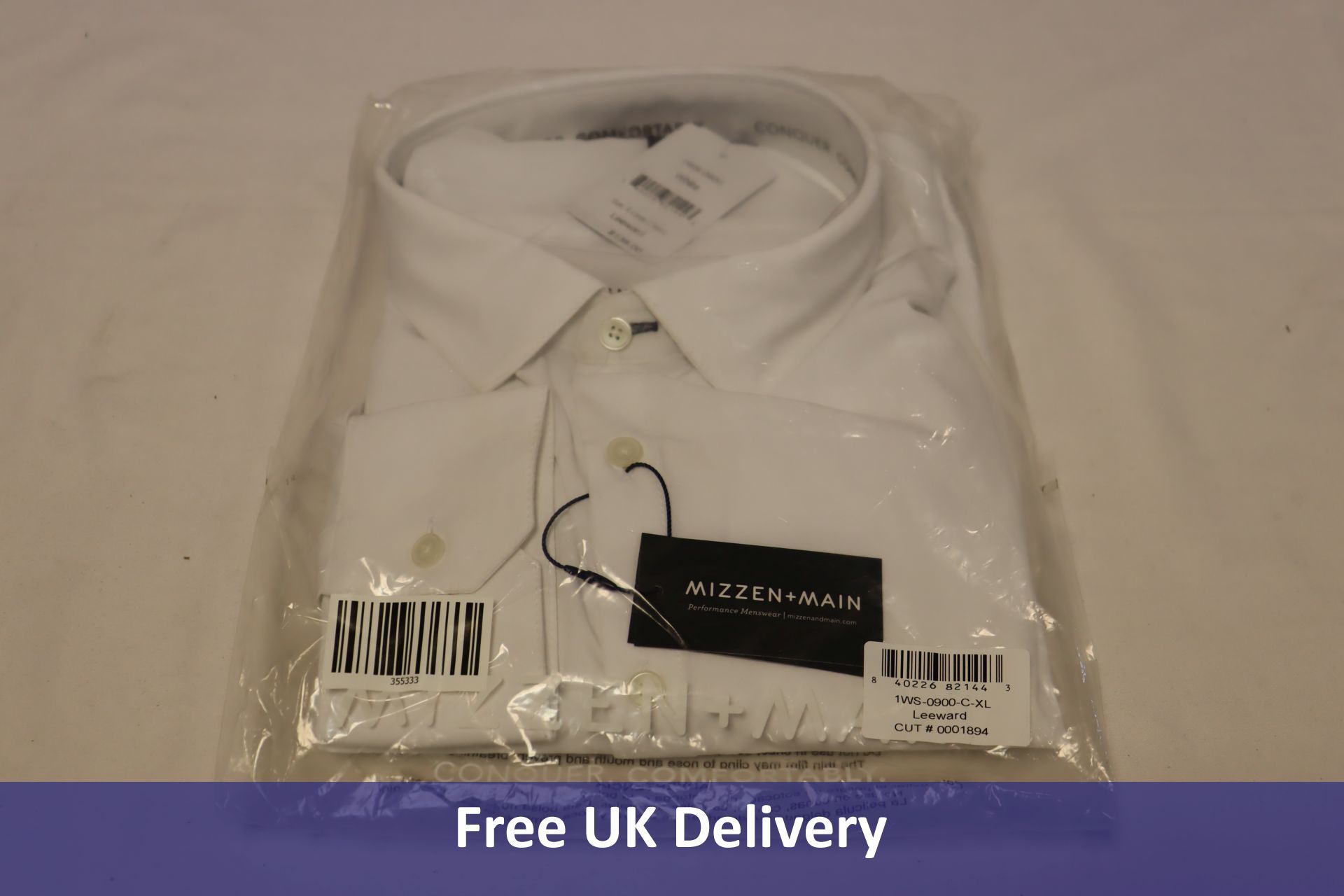 Mizzen+Main Men's Leeward Shirt, White, Extra Large