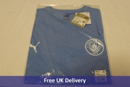 Four Manchester City Men's Essential T-Shirt, Light Blue, Small