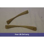 Fifty Hafele Twist Pull Handles, 224mm, Oak Unfinished, 193.43.428