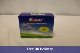 Twenty-one packs of Mission Cholesterol Test Devices, 3 in 1 Lipid Panel, 25 tests per pack. Expiry