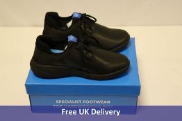 WearerTech Relieve Non Slip Work Shoe with Modular Insole, Black, UK 8