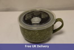 Six Ladelle Oxley Petal Microwave Mug, Olive