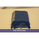 Rag & Bone Addison Skinny Recycled Wool Scarf, Blue Rays/Oatmeal