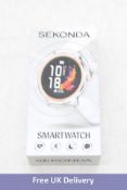 Sekonda Flex Smart Watch, Silver Case & Navy Blue Silicone Strap