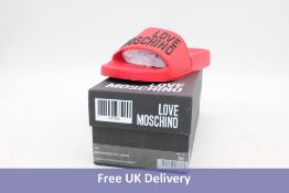 Love Moschino Women's Sliders, Logo, Red, 39