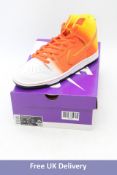 Nike SB Dunk High Pro Trainers, Orange/Yellow/White/Black, UK 11