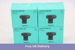Four Logitech C270 HD Webcams