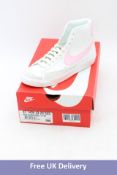 Nike Blazer Mid 77 Women's Trainers, White/Pink, UK 5