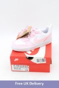 Nike Trainer Court Borough Low Youth, Pink, Size UK 4