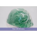 Five MSA Safety V-Gard Adjustable Safety Helmets, Green