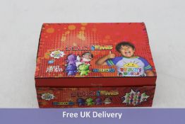 Box of Ryan's World Mystery Blind Bag 48 Stack 'ems Figure Collectable Collection, 48 Bag in Box, Bl
