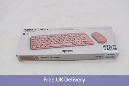 Logitech Pebble 2 Wireless Keyboard & Mouse Set, Rose