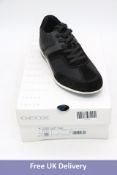 Geox Men's Renan Trainers, Black, UK 6.5. Box damaged